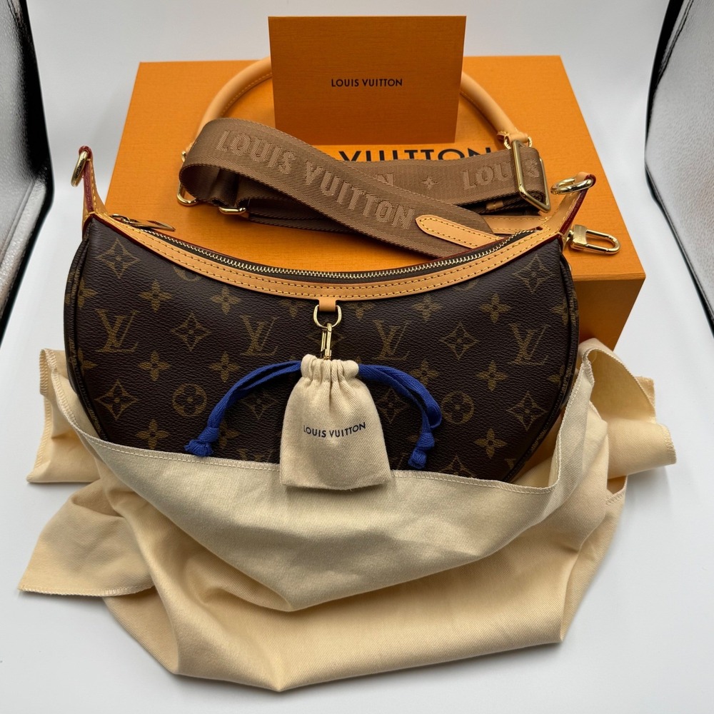 Louis Vuitton Looping Monogram Canvas Shoulder Bag‎ Brown